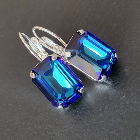 Austrian Crystal Earrings in Silver - Picture 5 of 10